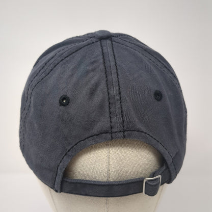 District Slideback Hat Gray One Size Embroidered Logo Solid Adjustable