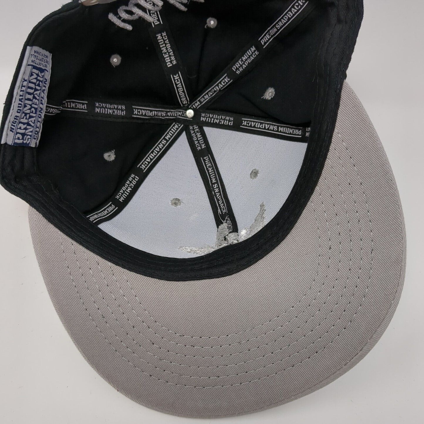 Shaka Sign Premium Snapback Hat Black One Size Adjustable Embroidered Cotton