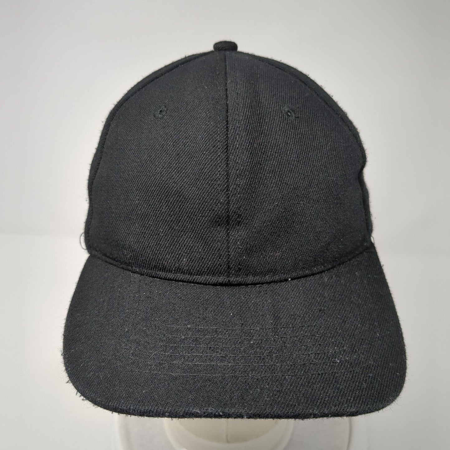 Unbranded Strapback Hat Solid Black One Size Adjustable 6 Panel Blank