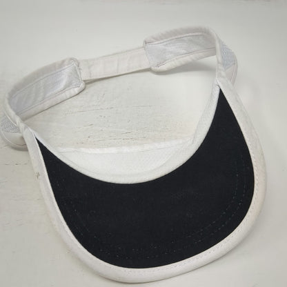 Prince Visor White One Size Mesh Side Panels Strapback Black Underbrim Hat