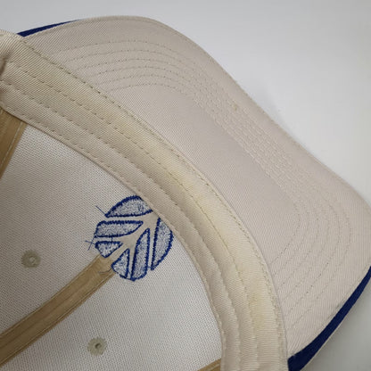K-Products New Holland Baseball Cap Beige One Size USA Canada Flags Farming Hat