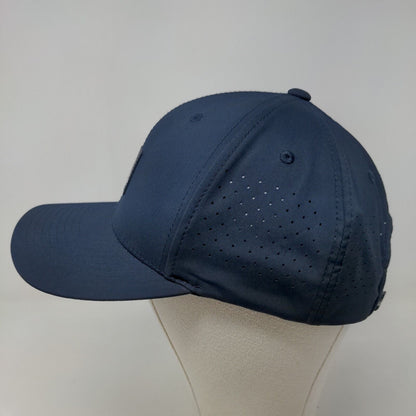 Quiksilver Men's Strapback Hat Blue Size OSFM 3D Patch Logo Polyester Blend