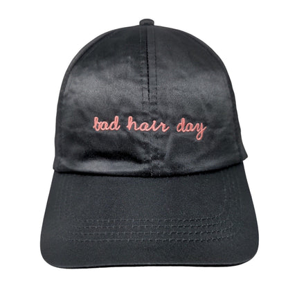 Bad Hair Day Strapback Hat Black OSFM Adjustable Embroidered David And Young