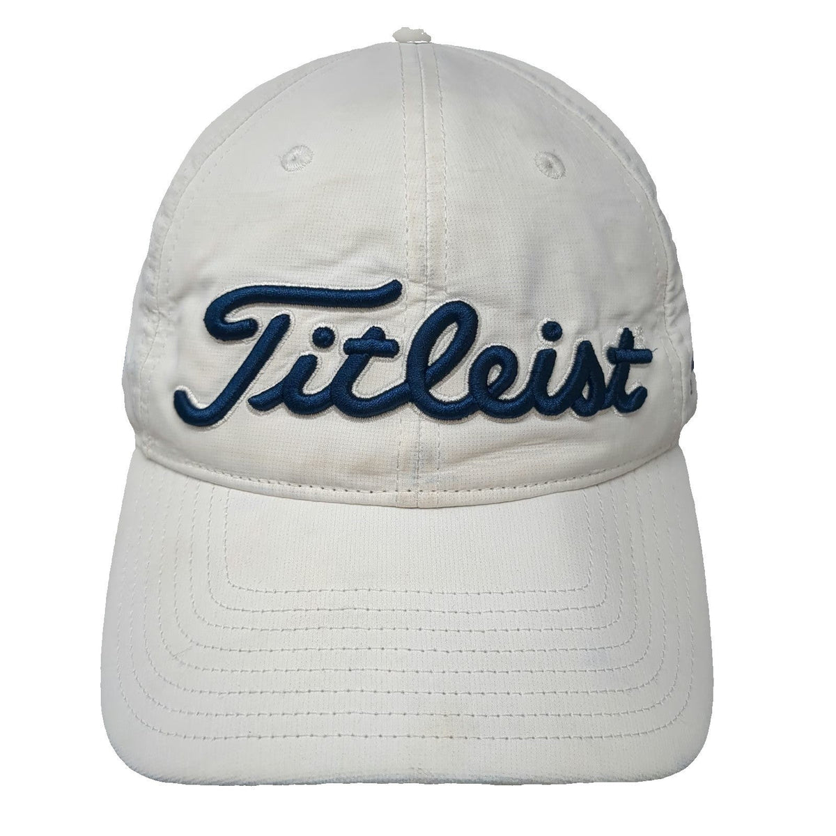 Titleist Baseball Cap White One Size Pro V1 FJ Logo Embroidered Slideback Hat