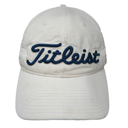 Titleist Baseball Cap White One Size Pro V1 FJ Logo Embroidered Slideback Hat