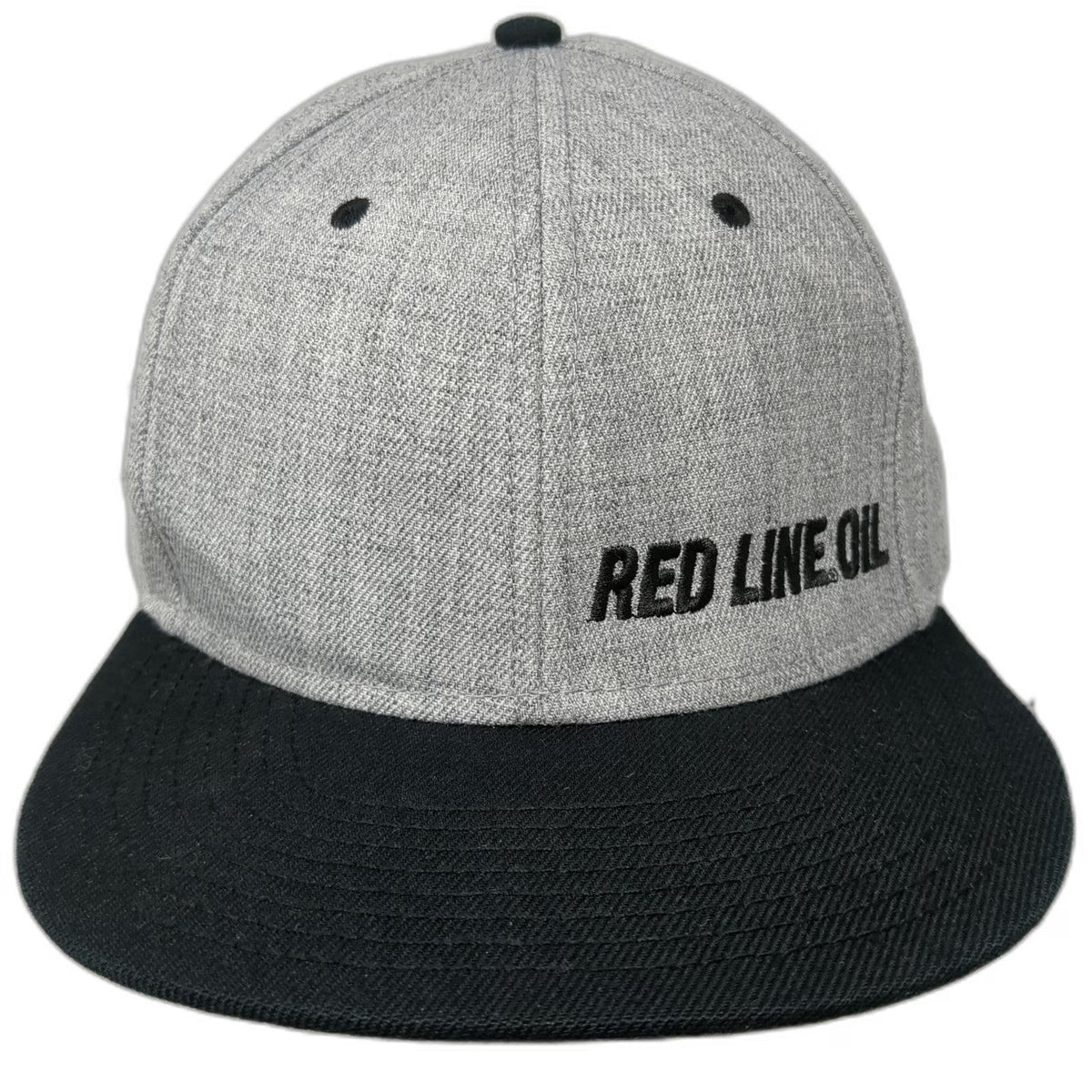 Otto Snapback Hat Gray One Size Red Line Oil Embroidered Flat Brim 6-Panel