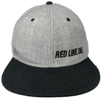Otto Snapback Hat Gray One Size Red Line Oil Embroidered Flat Brim 6-Panel