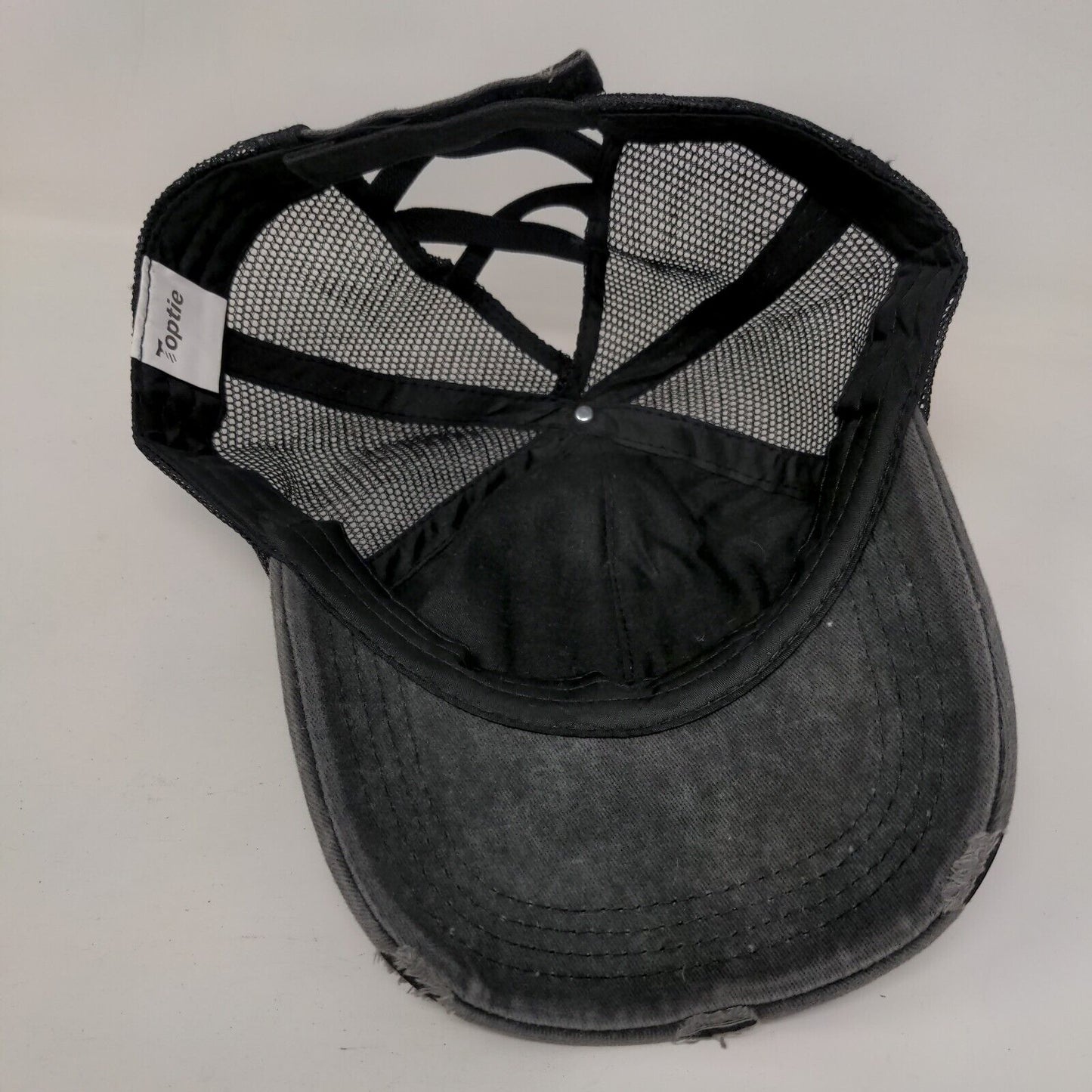 Rip City Strapback Hat Gray One Size Adjustable Mesh Back Distressed Toptie