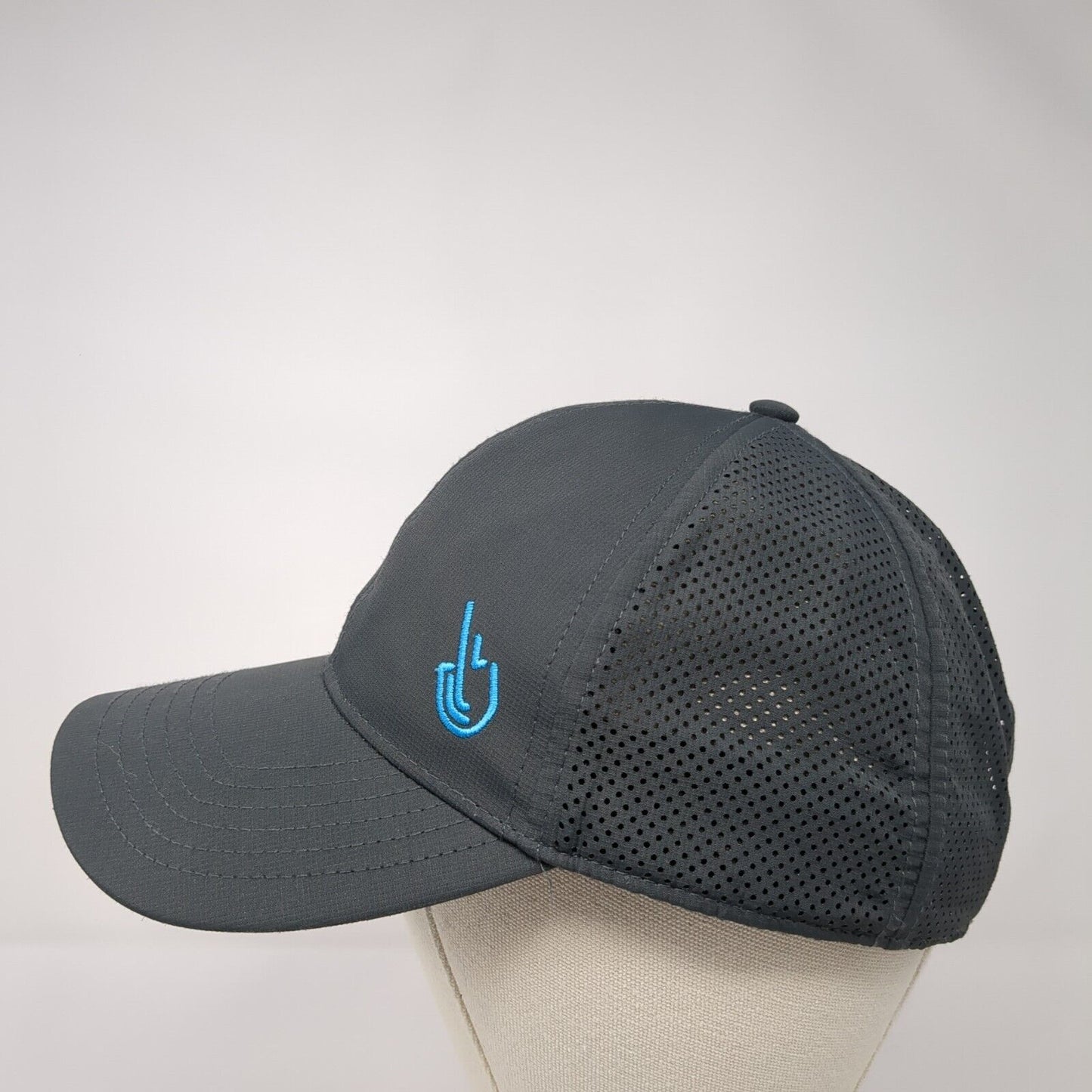Sysdig Strapback Hat Gray One Size Adjustable Laser Cut Outdoor Cap