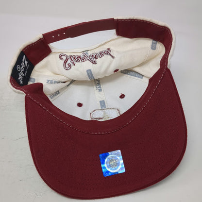 Stanford Cardinal NCAA Zephyr Snapback Hat White Red One Size Wool Blend Script