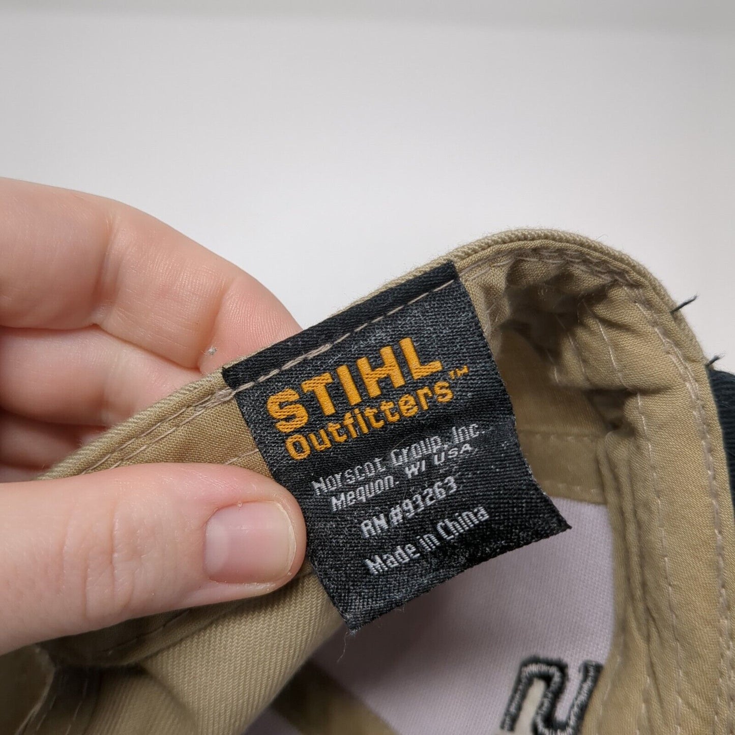 STIHL Outfitters Strapback Baseball Cap Brown One Size Adjustable Embroidered