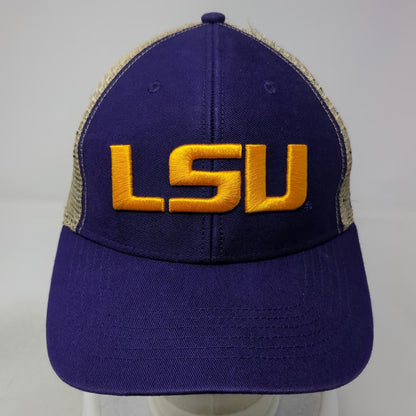 LSU Tigers NCAA '47 Trucker Hat Purple Yellow Beige One Size Mesh Snapback Logo