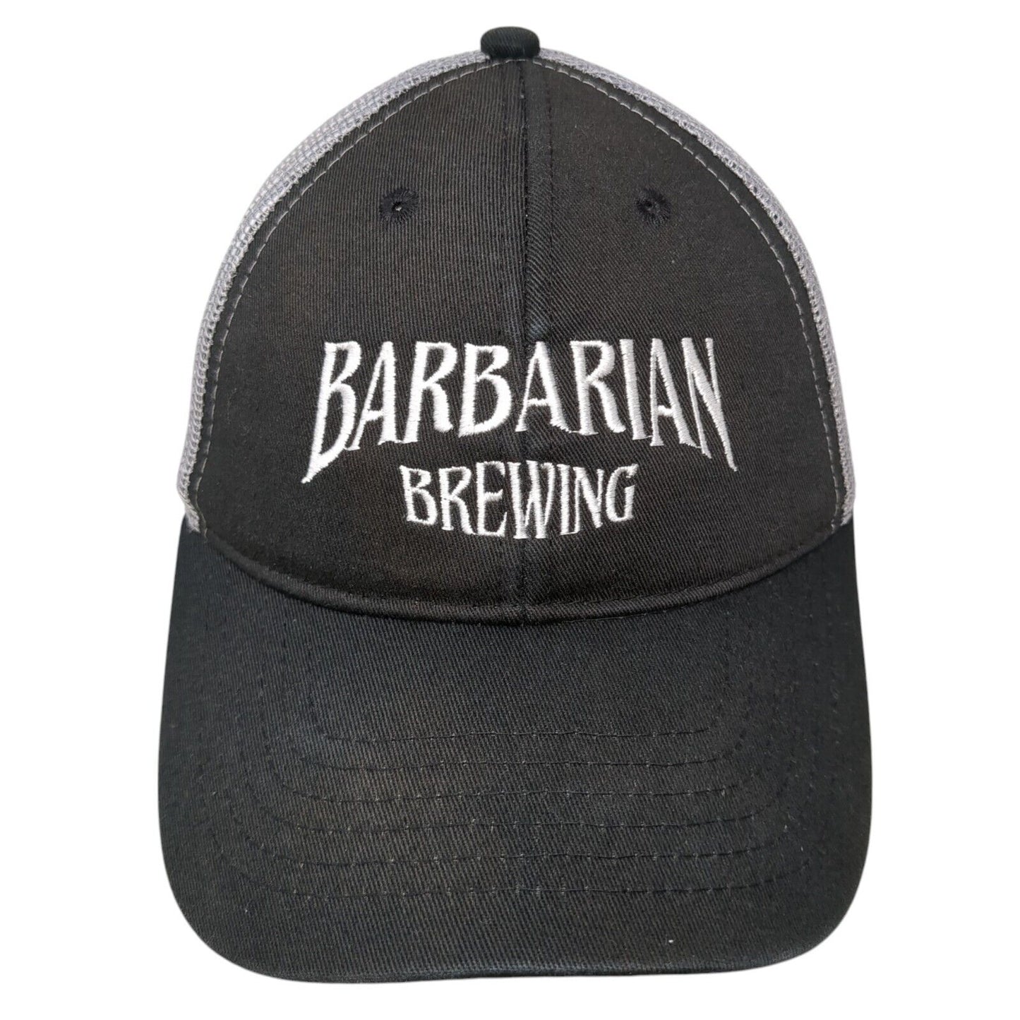 Barbarian Brewing Snapback Trucker Hat Black One Size Adjustable Embroidered