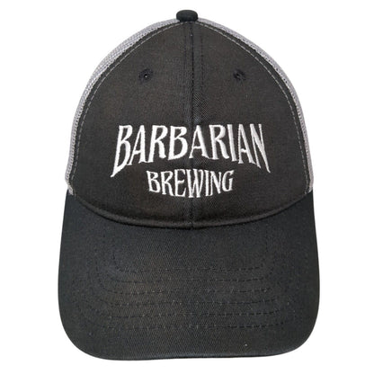 Barbarian Brewing Snapback Trucker Hat Black One Size Adjustable Embroidered
