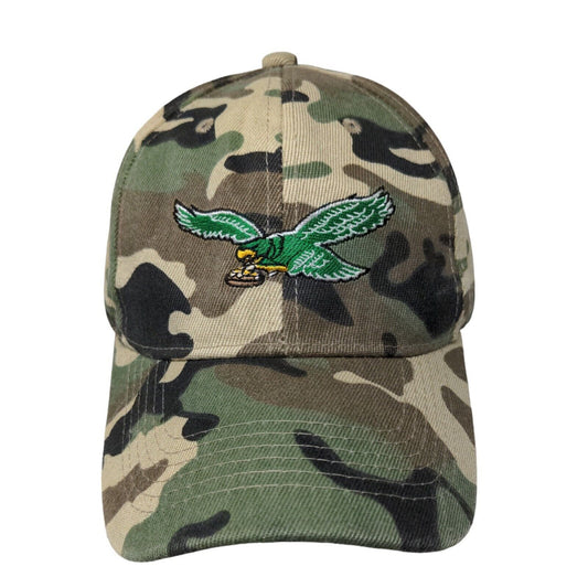 Unbranded Men's Strapback Camo Hat Adjustable Embroidered Green Bird Logo