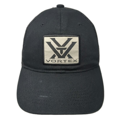 Vortex Trucker Hat Black One Size Mesh Back Snapback Logo Patch Optics Shooting