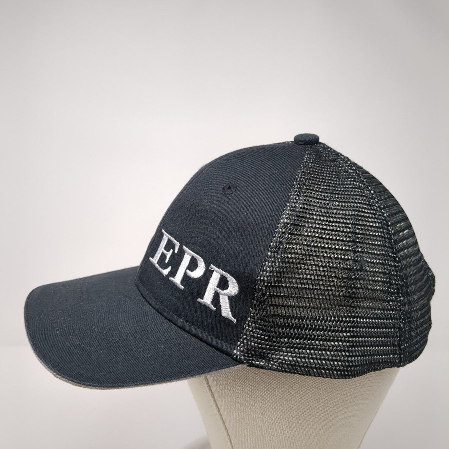EPR Snapback Trucker Hat Black One Size Adjustable Embroidered Port Authority
