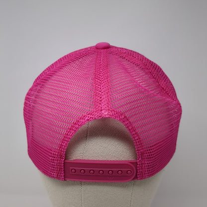 Bride Snapback Trucker Hat Pink One Size Adjustable Lightweight Mesh Back Rope