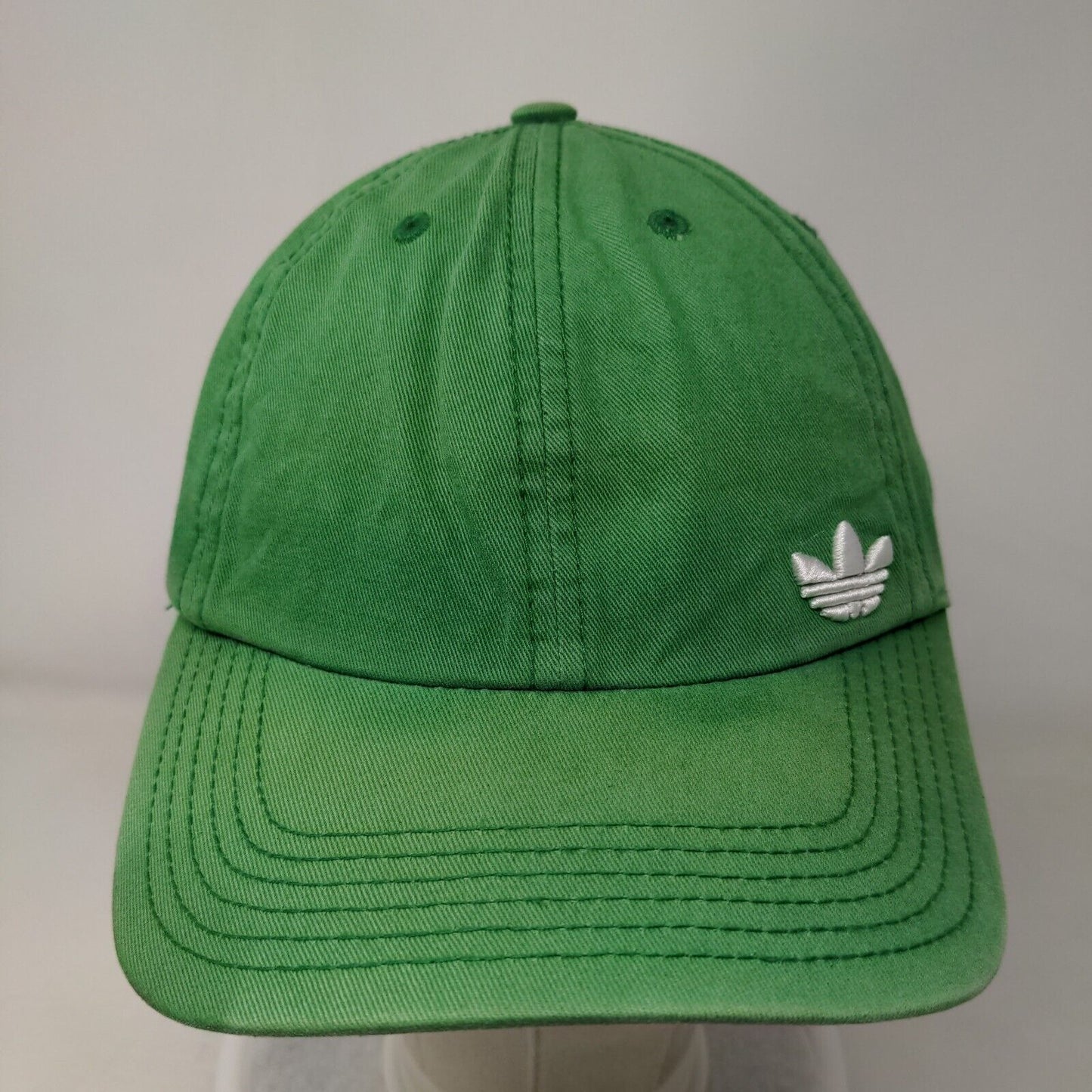 Adidas Trefoil Slideback Hat Green OSFA Embroidered Adjustable 6 Panel