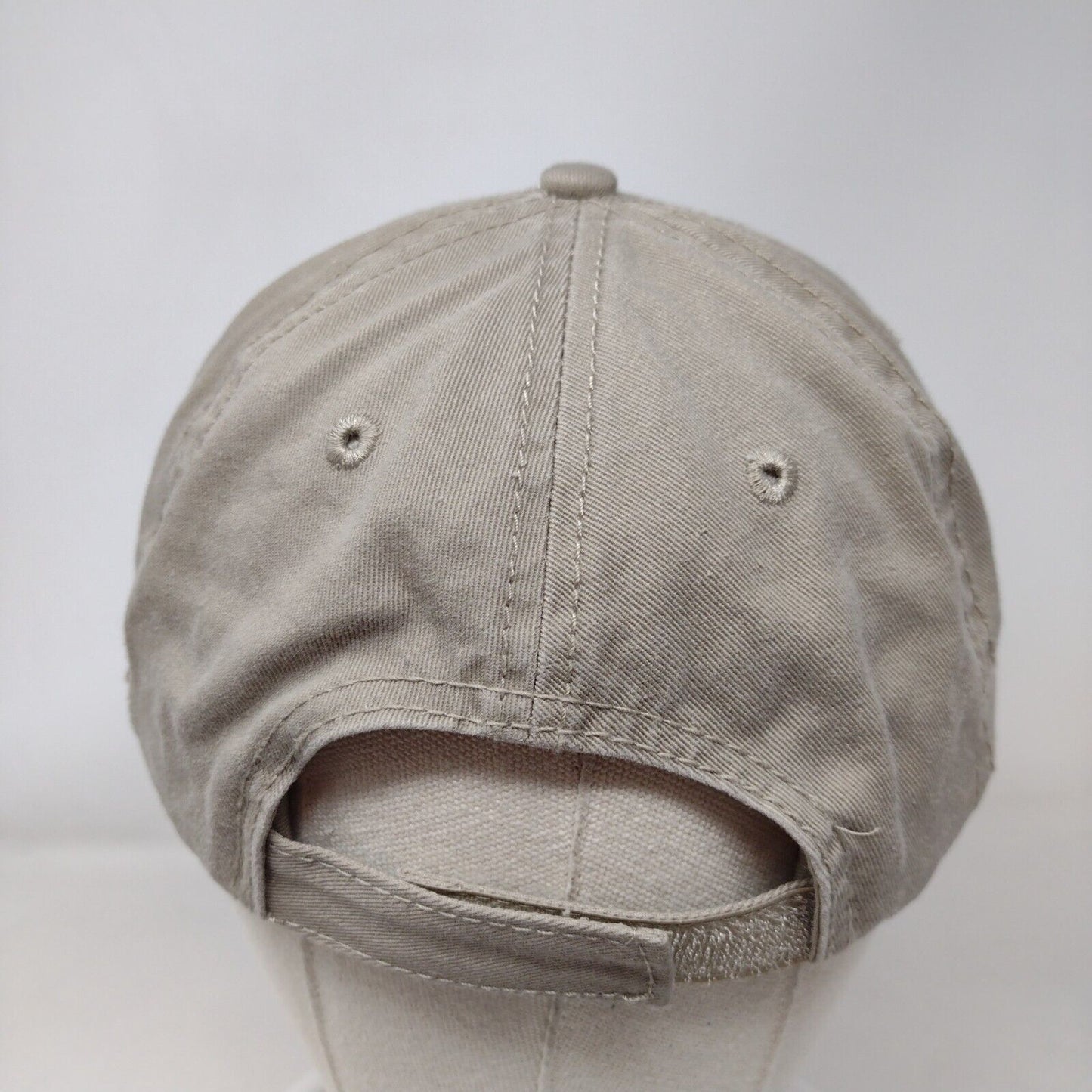 Western Community Strapback Hat Tan OS Adjustable Embroidered Port & Company