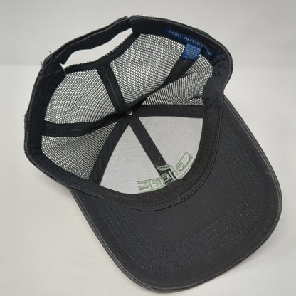 Cohorts Strapback Mesh Back Trucker Hat Gray One Size Port Authority