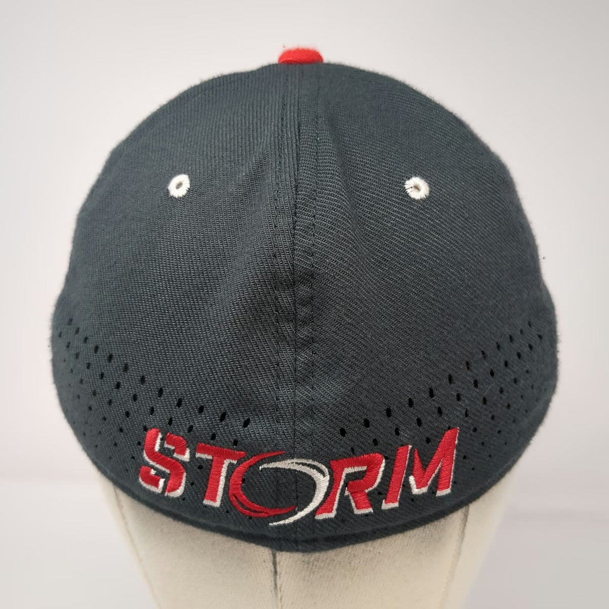 Nike Baseball Cap Gray M Dri-Fit Perforated Storm Logo Athletic Performance Hat