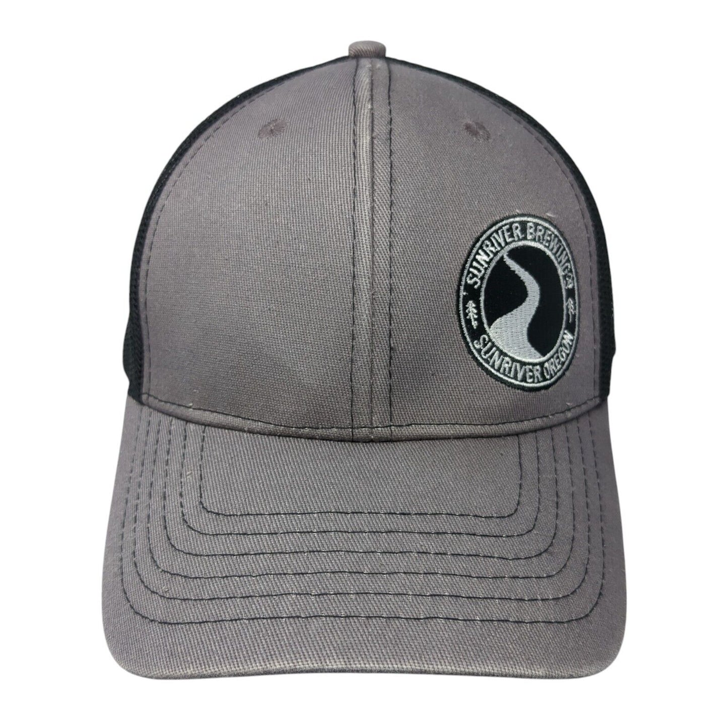 Sunriver Brewing Co. Oregon Snapback Trucker Hat Gray One Size Mesh Back Brewery