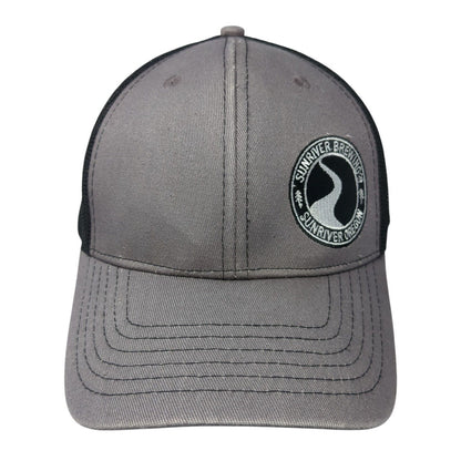 Sunriver Brewing Co. Oregon Snapback Trucker Hat Gray One Size Mesh Back Brewery