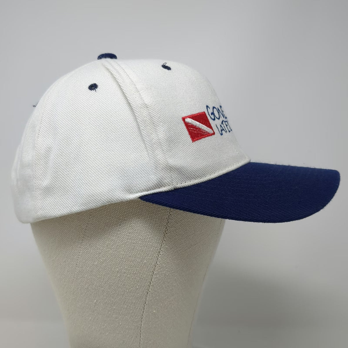 Magic Baseball Cap White Blue One Size Catalina Island Scuba Diving Flag Hat