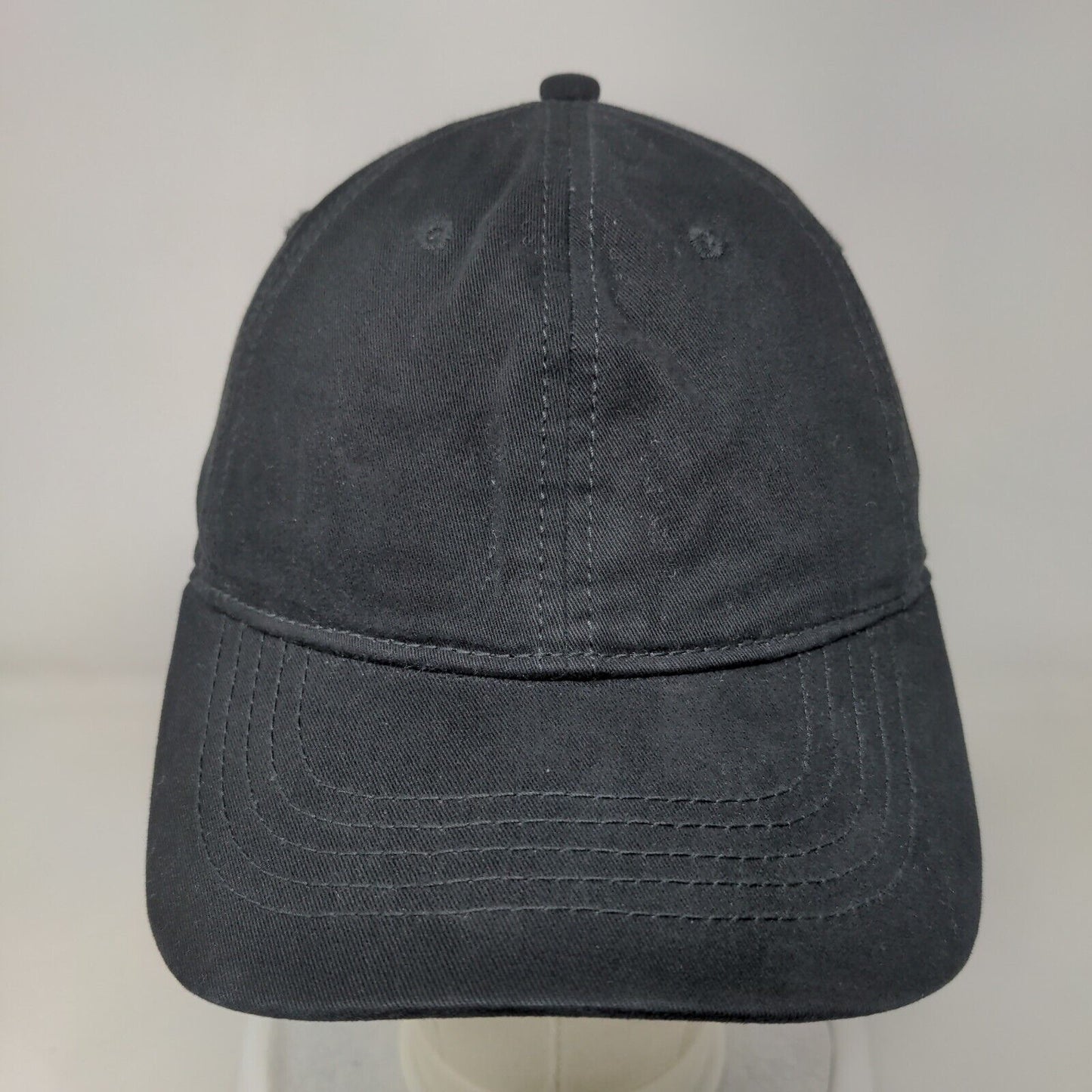 Unbranded Slideback Hat Black OSFM Adjustable Solid Vent Holes Blank