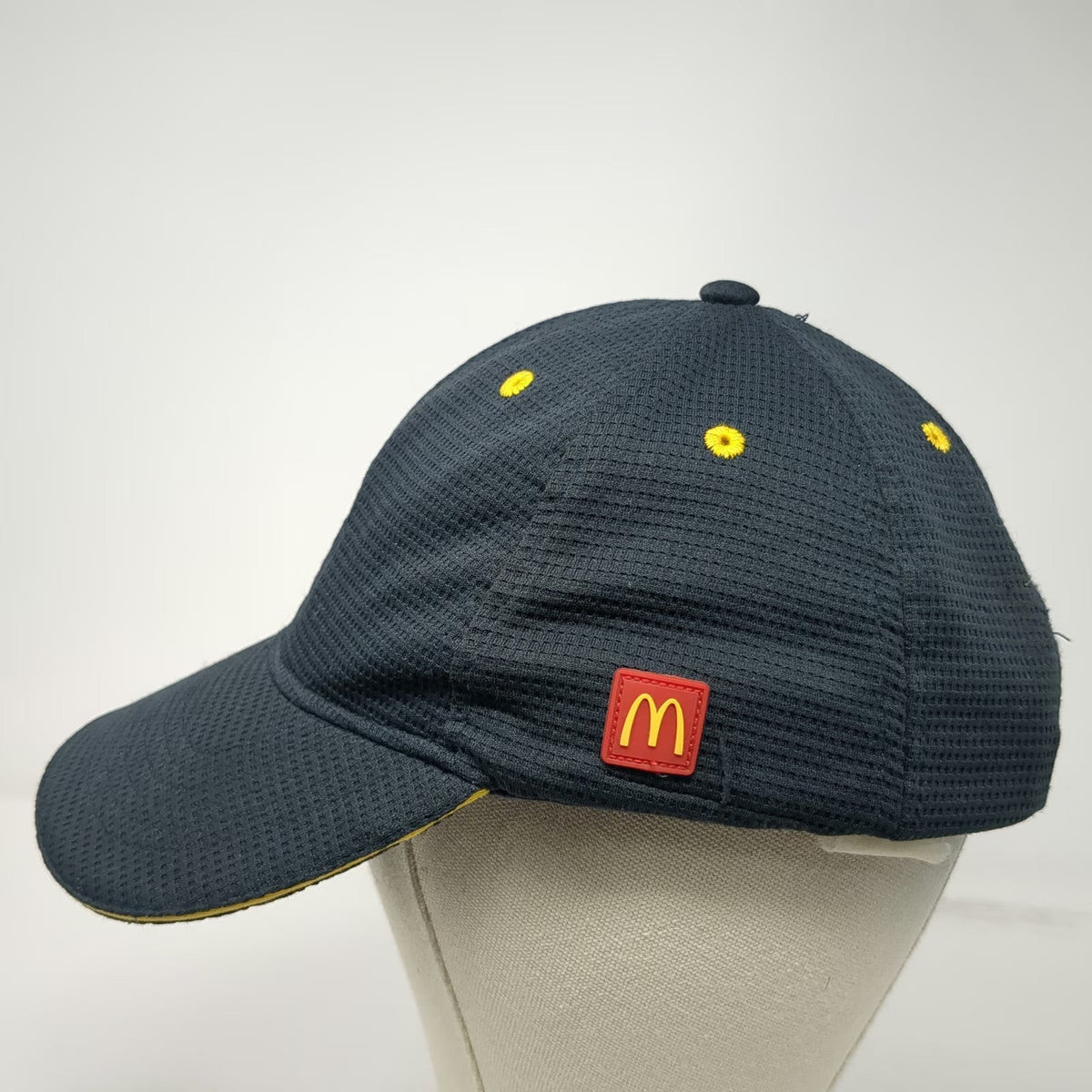 Apparel Collection Snapback Blue Hat One Size McDonalds Logo Side Patch Yellow