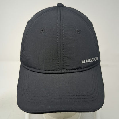 Mission Baseball Cap Black One Size Cooling Mesh Perforated Strapback Active Hat