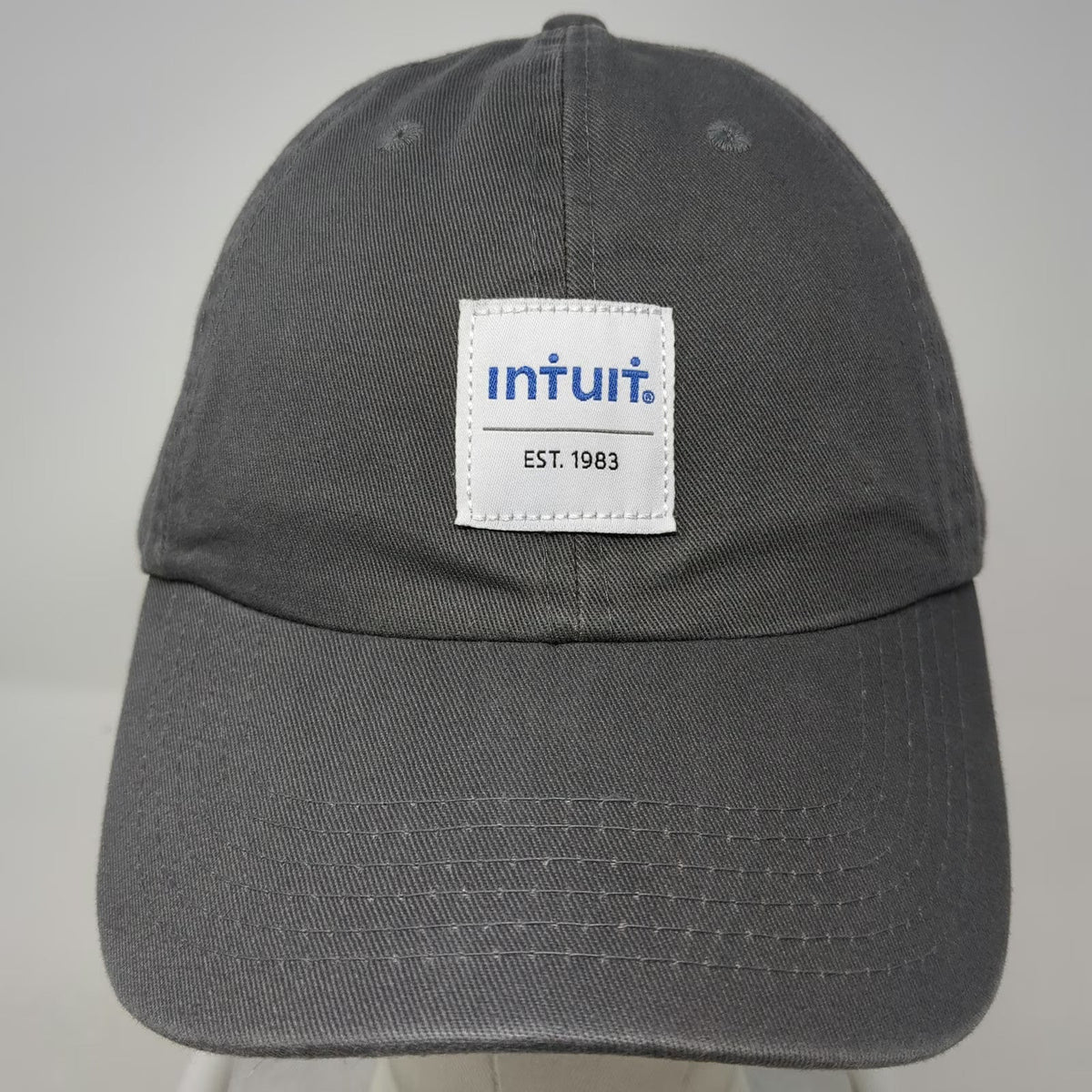 Quake City Caps Baseball Cap Gray One Size Hat Intuit Est 1983 Patch Slideback