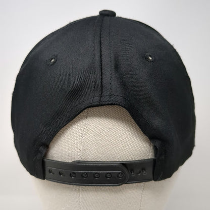 Jimmy John's Snapback Hat Black OSFM Red JJ Logo Polyester Embroidered 6 Panel