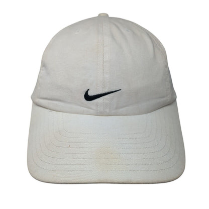 Nike Slideback Hat White One Size Adjustable Embroidered Swoosh 6 Panel