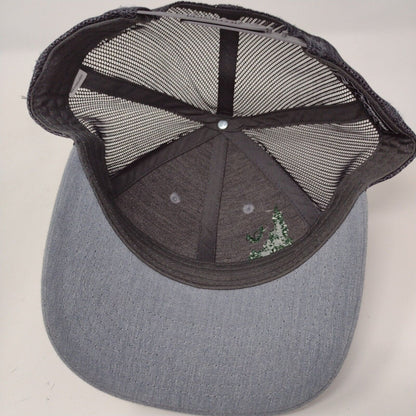 Idaho Trees Snapback Mesh Back Trucker Hat Gray M/L Embroidered