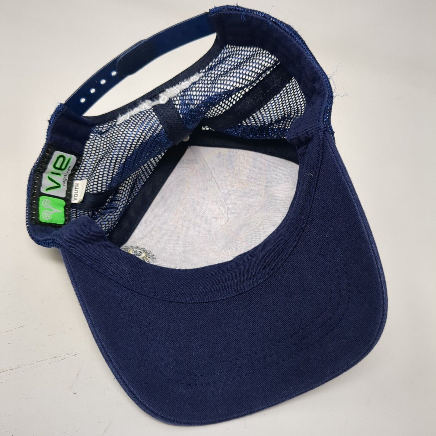 Sun Valley Est. 1936 Youth Snapback Trucker Hat Blue OSFA Adjustable Mesh Back