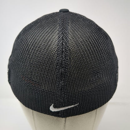 Nike Baseball Cap Black One Size Tiger Woods TW Mesh VRS RZN Stretch Golf Hat