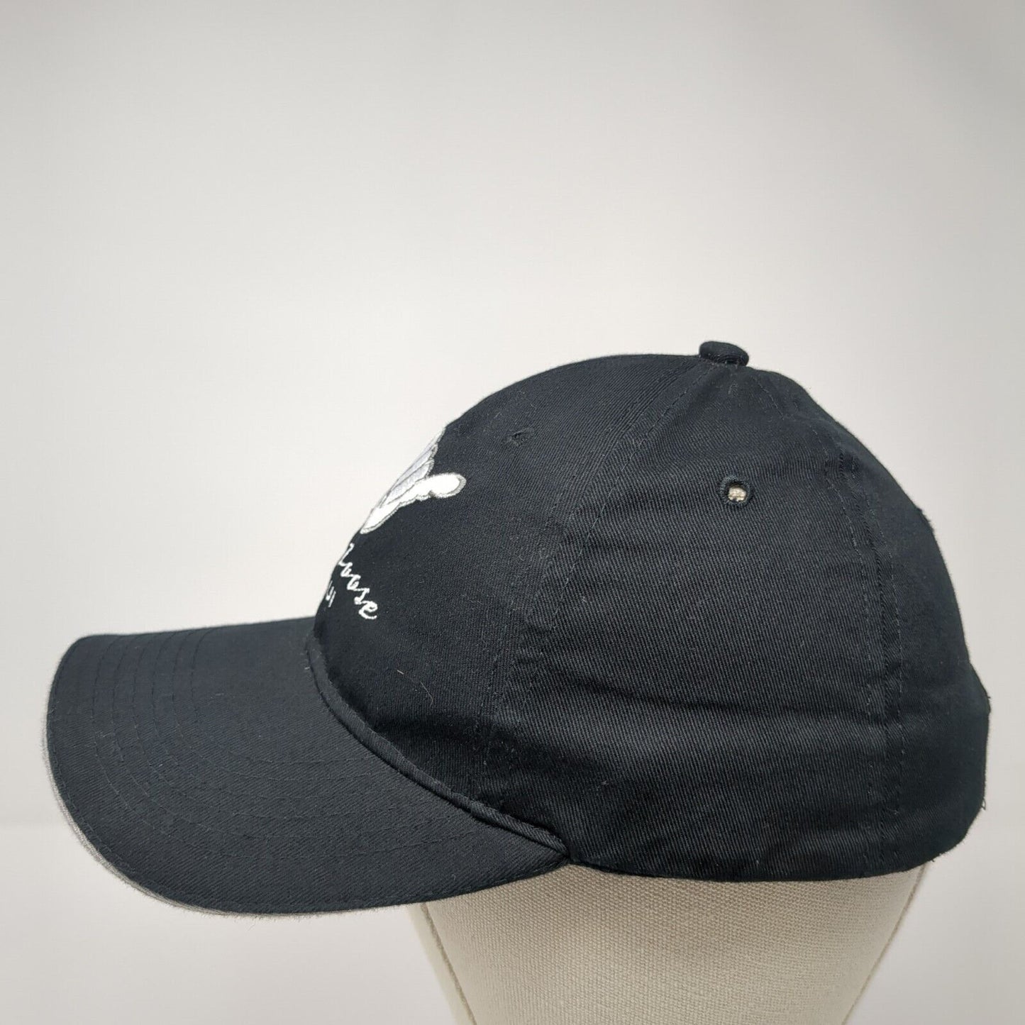 Hang Loose Maui Strapback Hat Black One Size Adjustable Embroidered Surfware