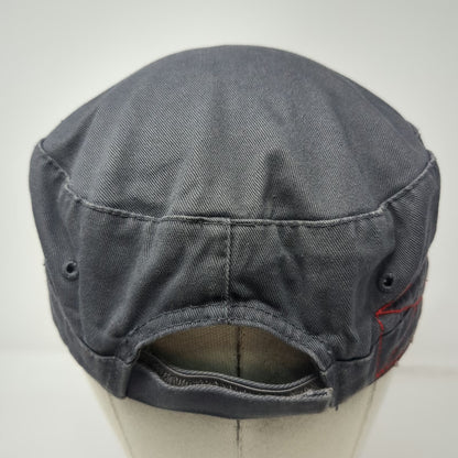Kona Brewing Co Army Cap Gray One Size Distressed Adjustable Strapback Hat Logo