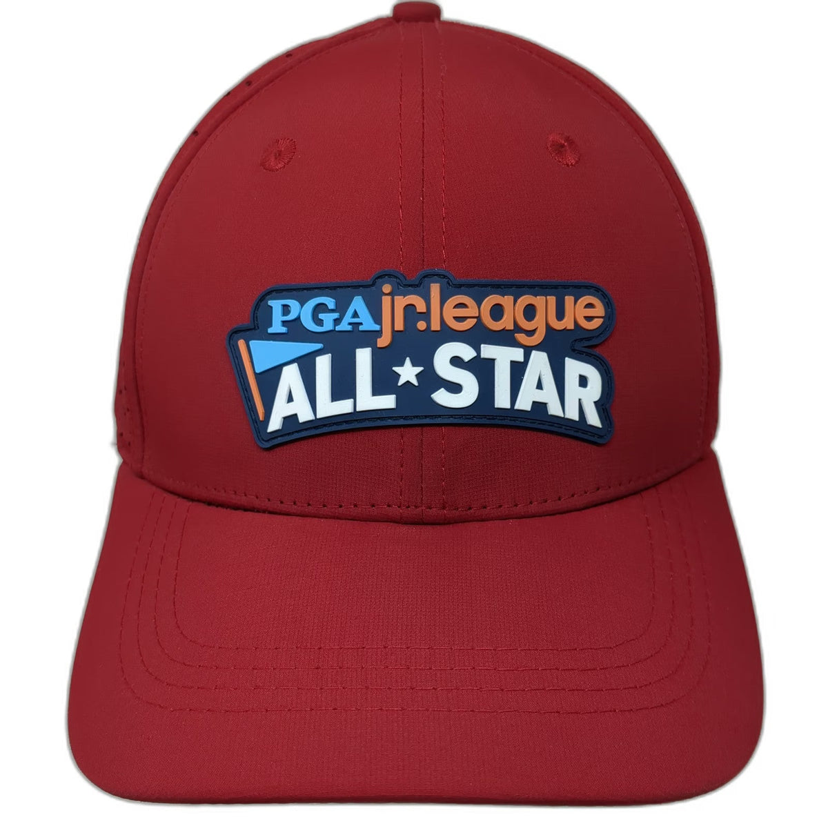 SNAPS PGA Jr League All Star Trucker Hat Red One Size Snapback Perforated