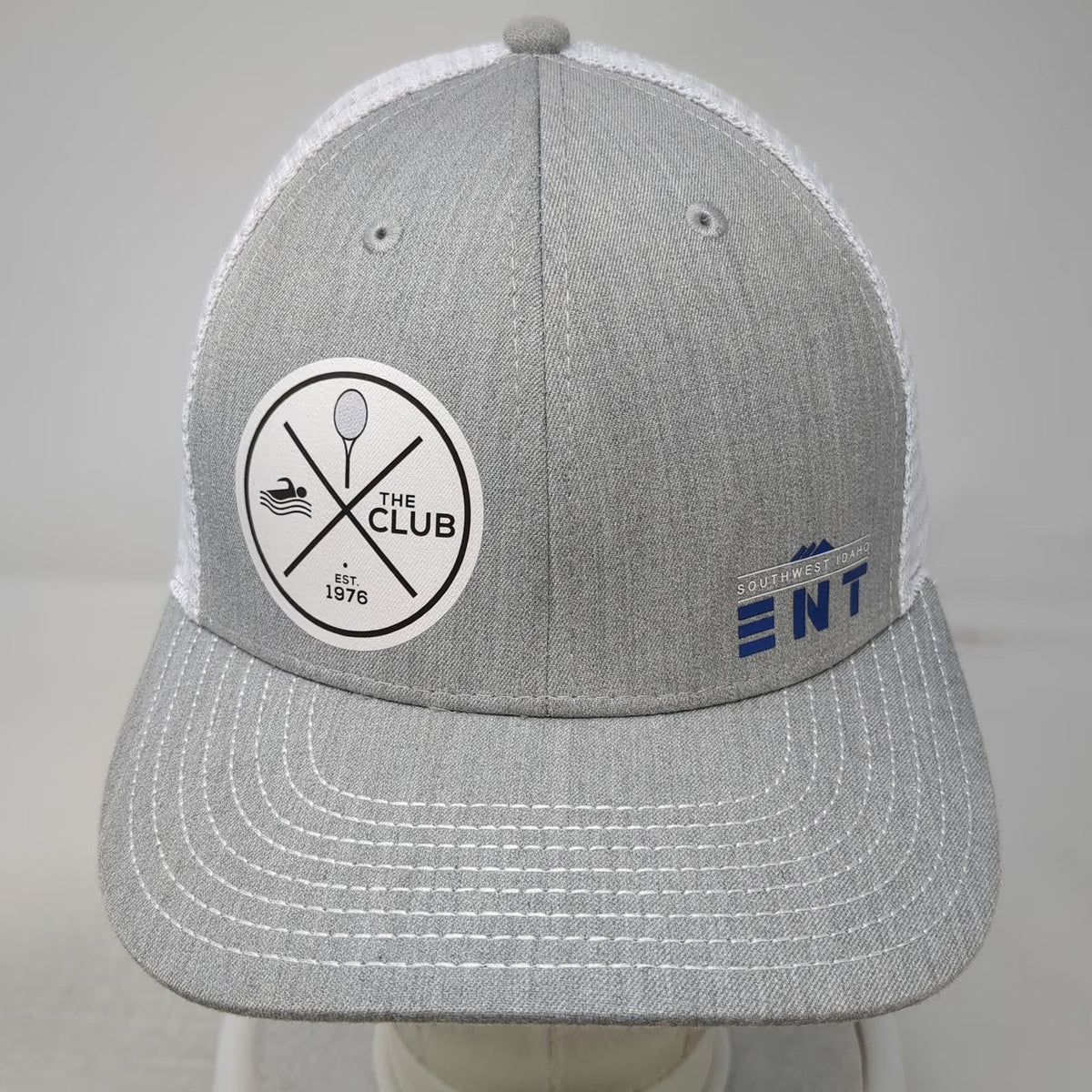 Headgear Trucker Hat Gray One Size Mesh Snapback The Club Southwest Idaho ENT