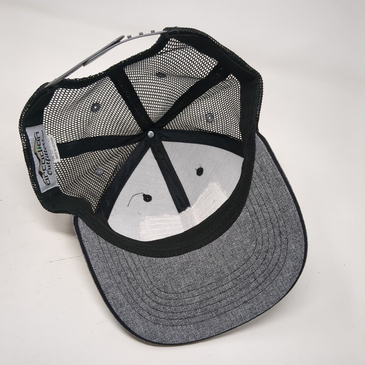 Flag Patch Snapback Trucker Hat Gray OSFA Mesh Back Arcadian Outfitters