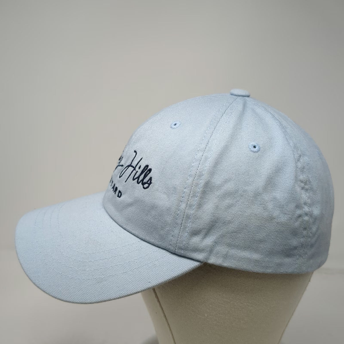 Yupoong Blue One Size Baseball Cap Rolling Hills Vineyard Slideback Cotton Hat