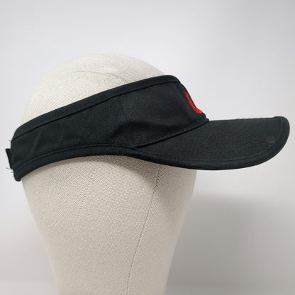 Unmatched Board Game Visor Hat Black One Size Strapback Red Embroidered Logo