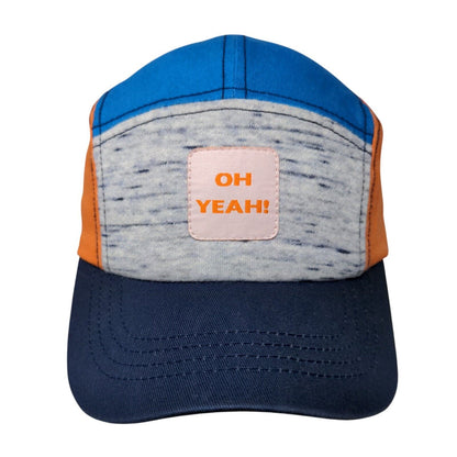 Oh Yeah! Strapback 5 Panel Hat Multi One Size Colorblock Vent Holes