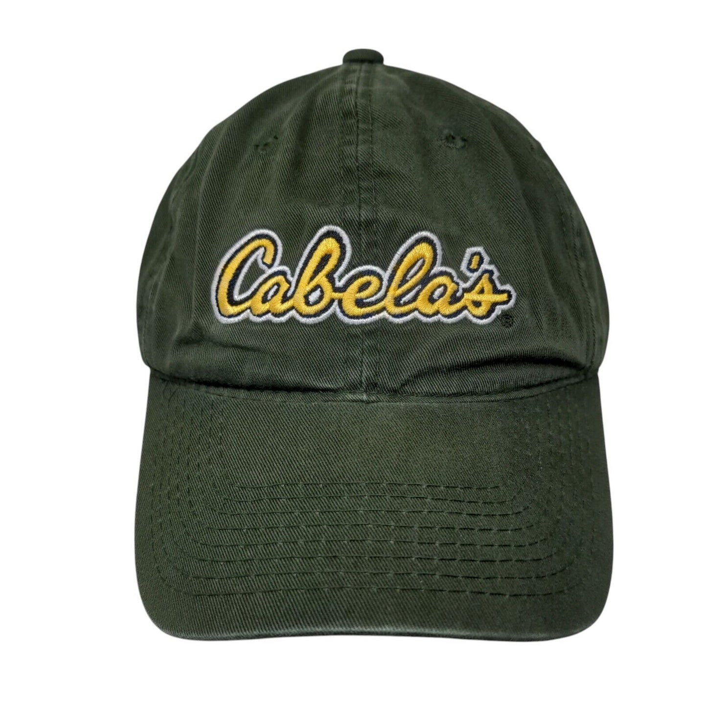 Cabela's Slideback Hat Green OSFM Adjustable Embroidered Logo Vented Holes