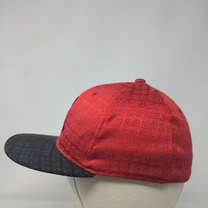 Nike Air Jordan Boy's Fitted Hat Red Embroidered 23 Jumpman Logo All Over Print