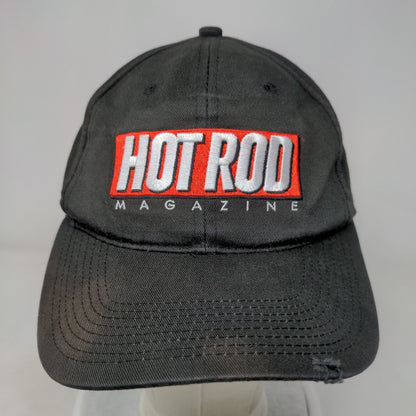 Hot Rod Magazine Strapback Hat Black One Size Embroidered Adjustable