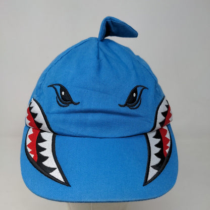 Mountain Warehouse Boy's Strapback Hat Blue Adjustable Embroidered Shark Accents